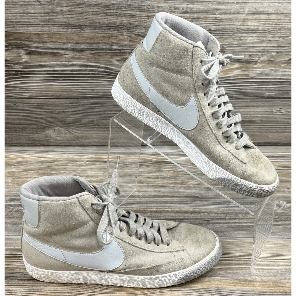 Nike Blazer Suede Mid Cobblestone Shoes‎ Sneakers High Tops Beige Size 8